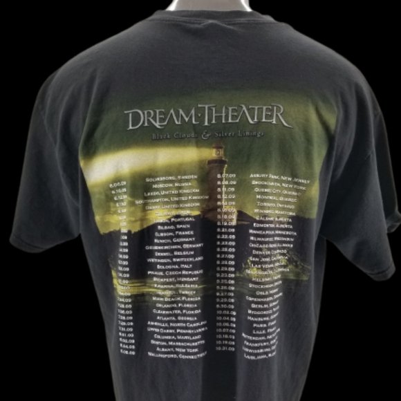 DREAM THEATER "Black Clouds & silver Linings" Concert MENS Tour T-Shirt XL 2009 - Picture 2 of 7